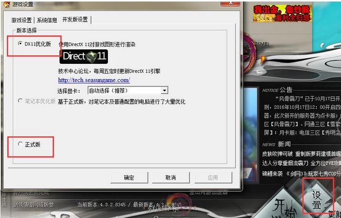 dx11怎么用？剑网三中dx11的详细使用方法