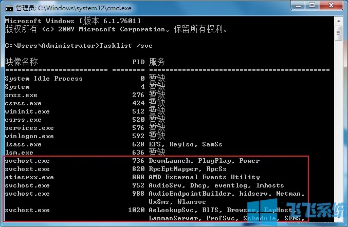 win7怎么查看每个“svchost.exe”进程对应的服务？win7系统排查“svchost.exe”进程的方法
