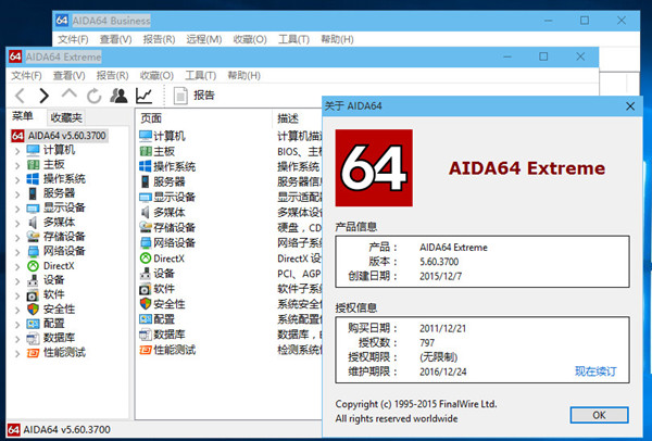 Aida64中文版下载_AIDA64(原EVEREST)绿色汉化版