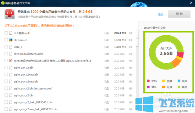 分享win7旗舰版系统查找C盘大文件并清理的详细操作方法(图文)
