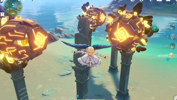 原神金苹果岛五个石柱怎么触发