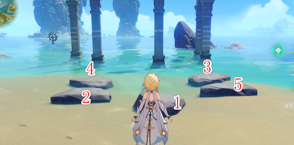 原神金苹果岛五个石柱怎么触发