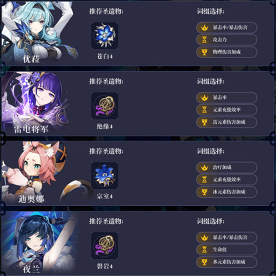 原神夜兰配队怎么配