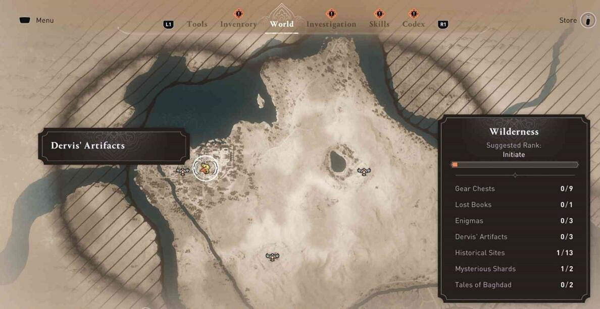 刺客信条：幻景 荒野地区文物位置一览_刺客信条：幻景 荒野地区文物在哪儿？