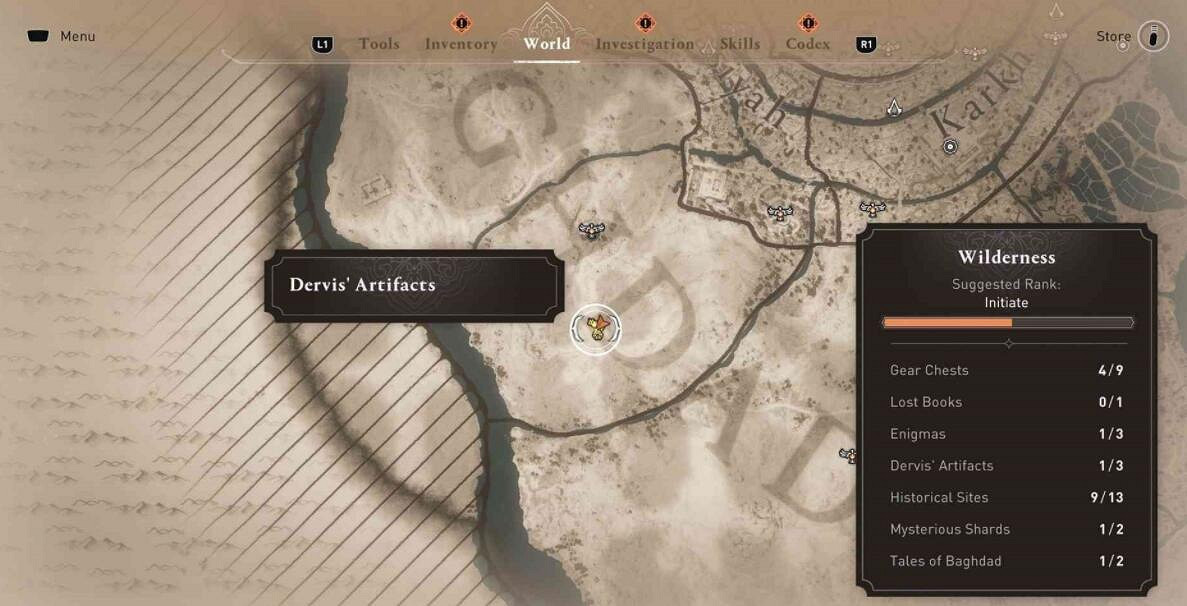 刺客信条：幻景 荒野地区文物位置一览_刺客信条：幻景 荒野地区文物在哪儿？