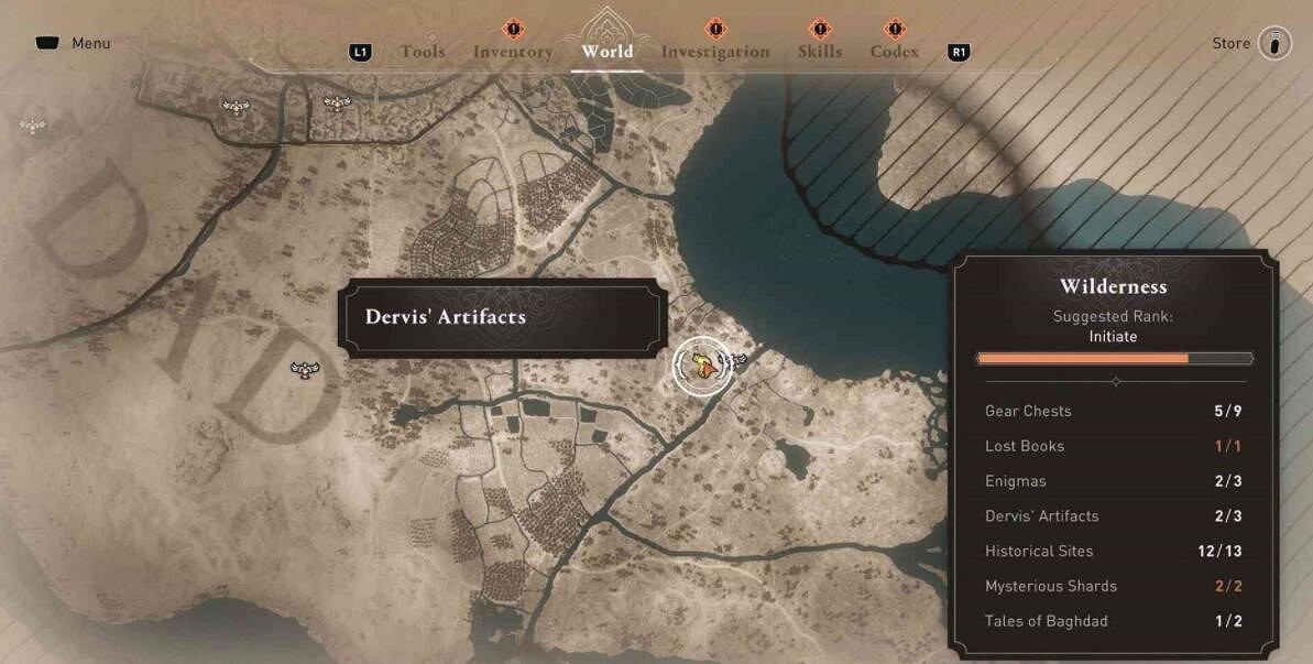 刺客信条：幻景 荒野地区文物位置一览_刺客信条：幻景 荒野地区文物在哪儿？