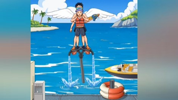 《超级达人》水上飞人过关流程