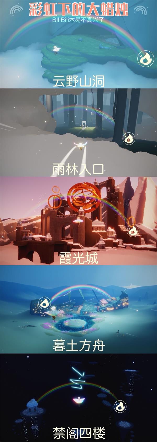 《光遇》缤纷飞行日彩虹下的大蜡烛位置介绍