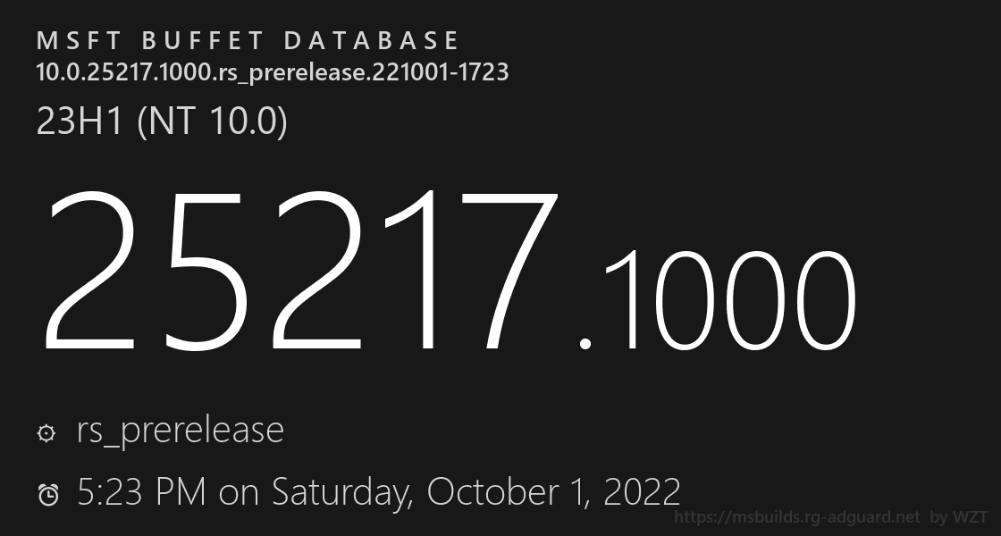 Windows  11 Insider  Preview  25217.1000 (rs_prerelease)原版iso镜像 V2022
