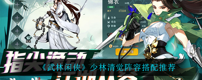 武林闲侠少林清觉阵容搭配推荐