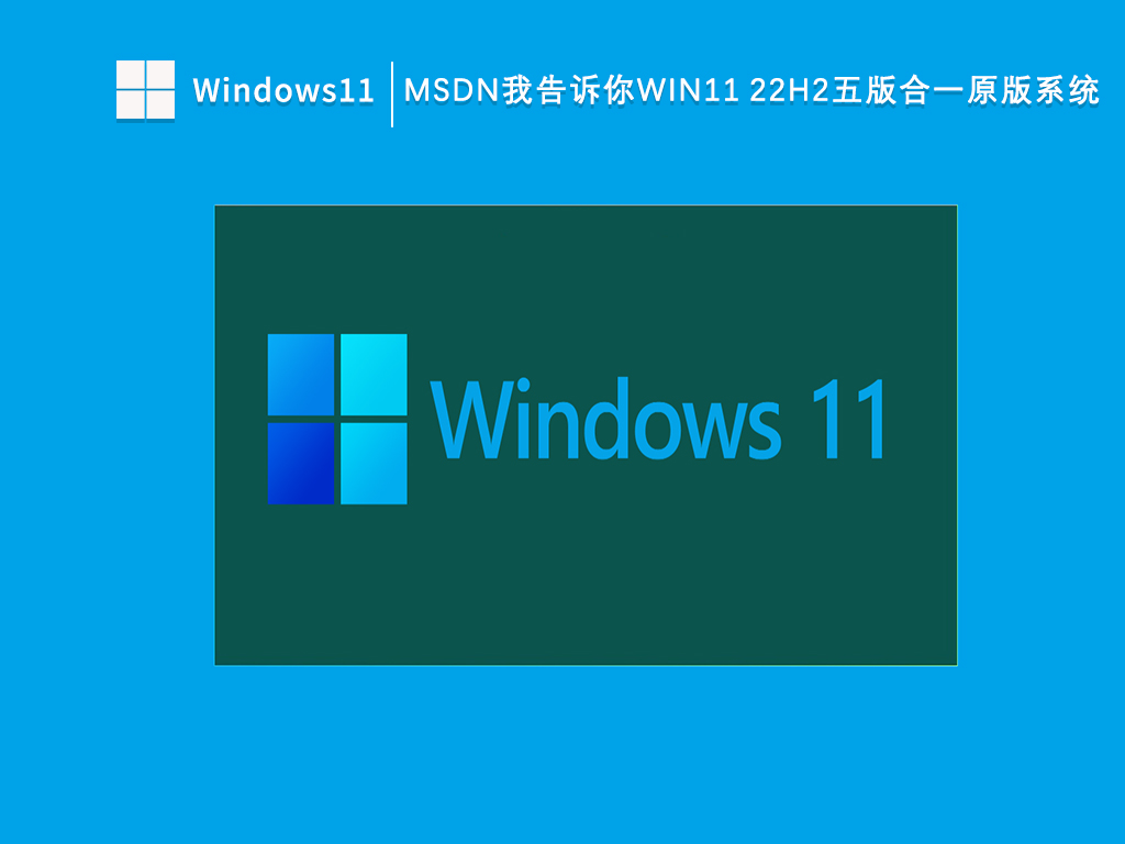 MSDN我告诉你Win11 22H2五版合一原版系统中文版完整版下载_MSDN我告诉你Win11 22H2五版合一原版系统最新版本下载