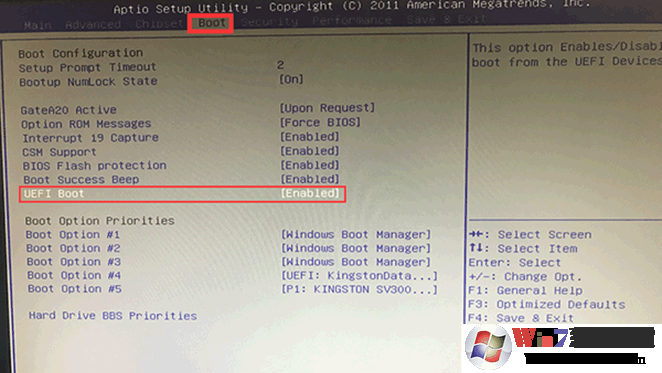 uefi  boot”功能开启