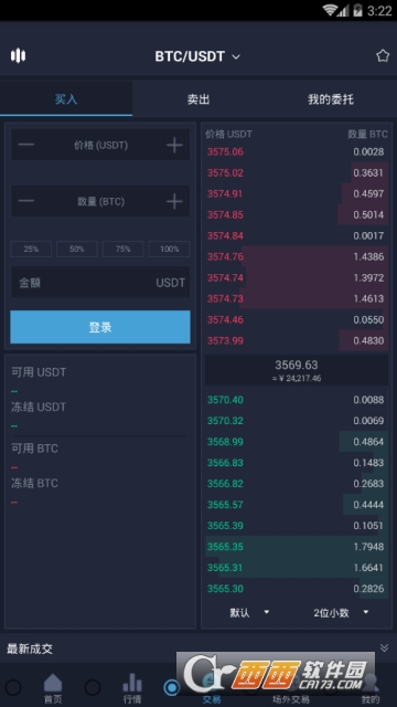 Bika交易所移动端界面展示
