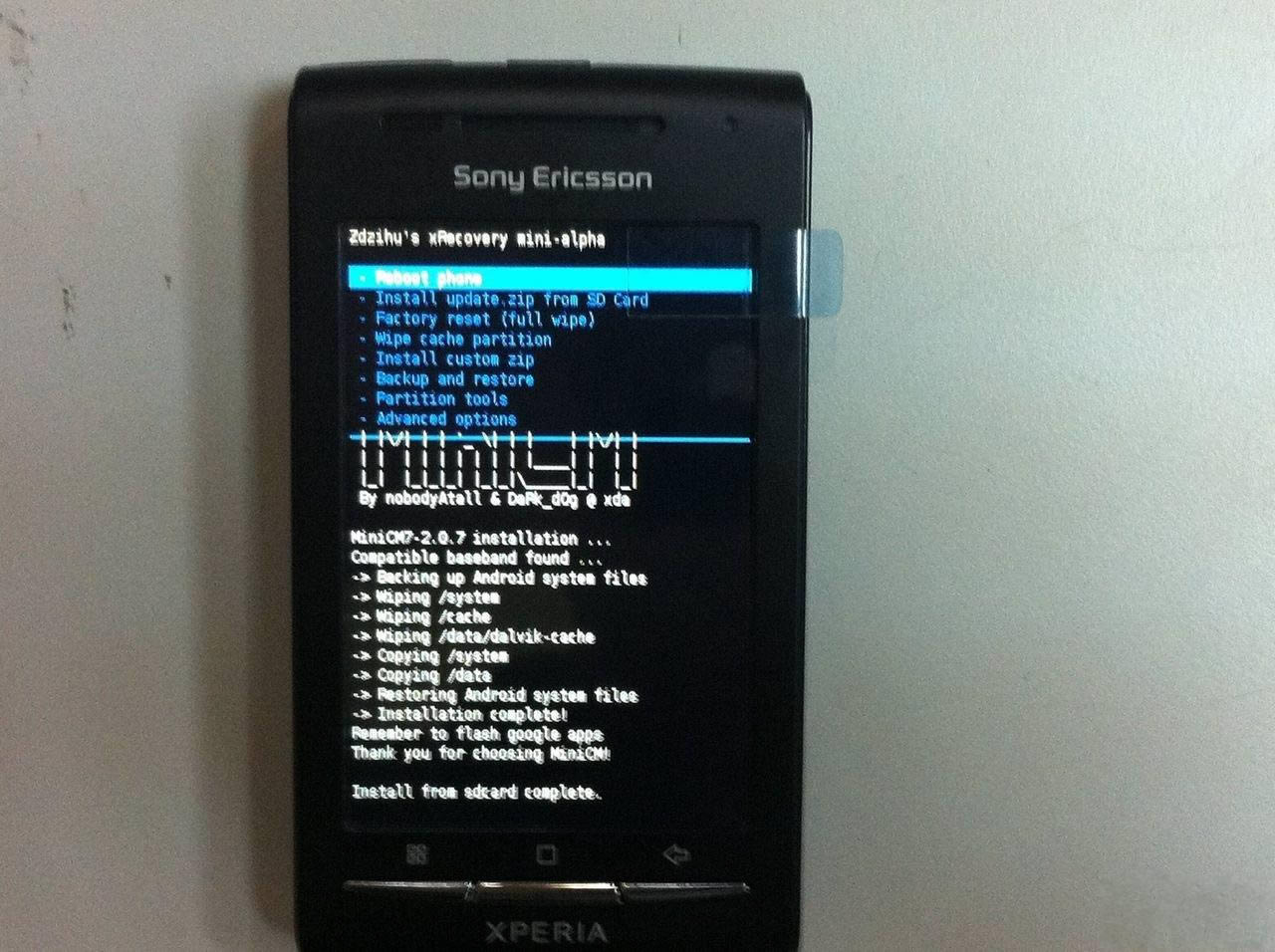 索爱X8 ROOT及刷recovery和卡刷 刷机教程