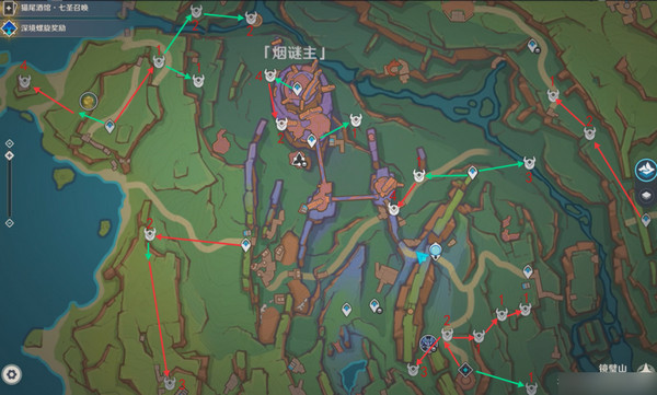 原神龙冠武士的金哨位置在哪里 龙冠武士的金哨收集路线[多图]图片7