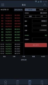 C网交易所App界面展示