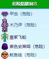 危险洞穴怪物分布