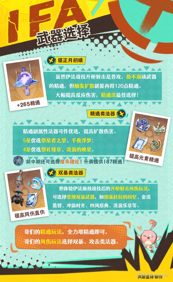 原神伊法养成攻略（圣遗物搭配+配队+角色培养材料+专武）