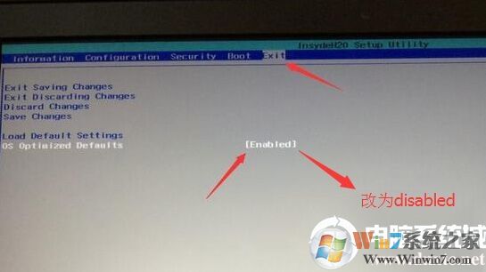 把OS  Optimized  Defaults设置为Disabled