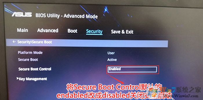 把secure  boot  control改成disabled