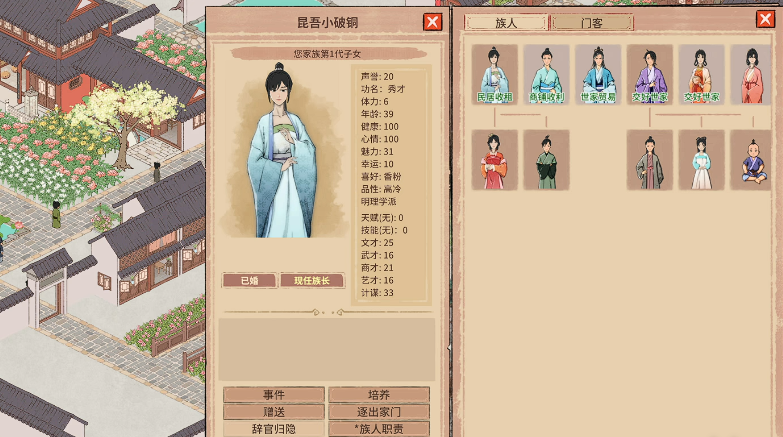 吾今有世家族人培养技巧