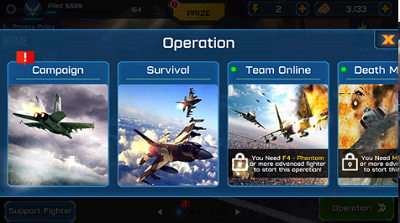 王牌战斗机空战内置菜单最新版手游