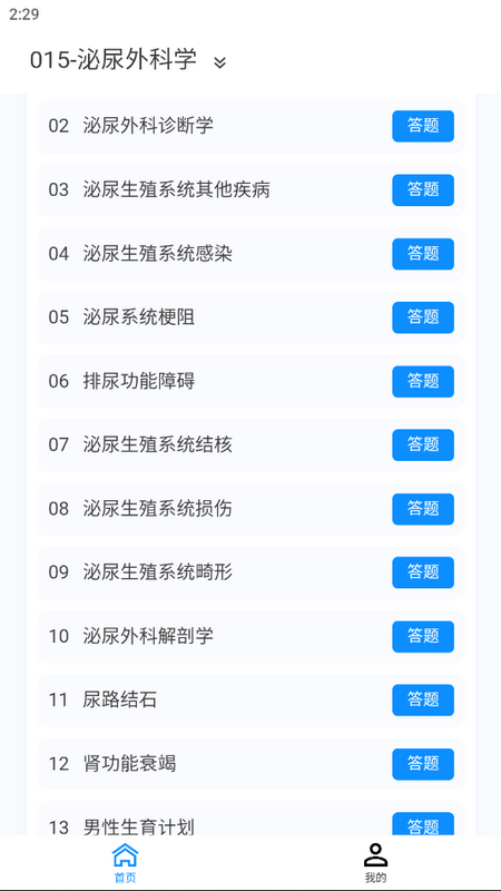 泌尿外科学新题库手机版2025下载