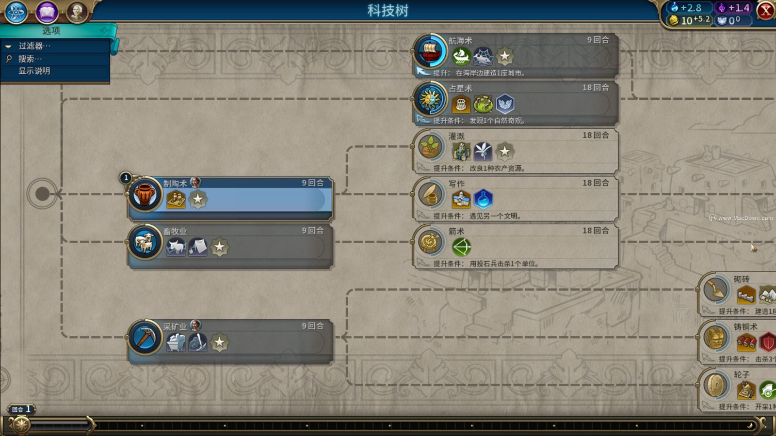 文明6斯基泰科技怎么点