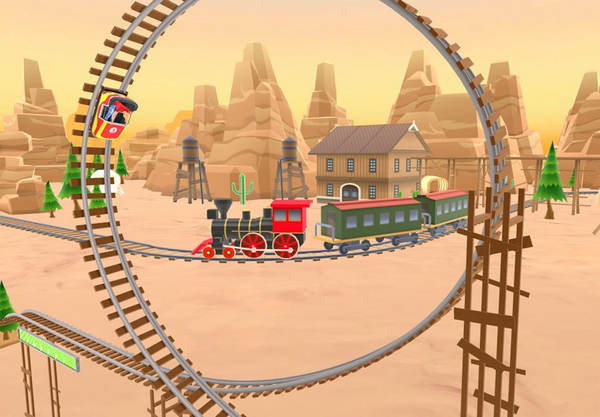 主题公园过山车图片